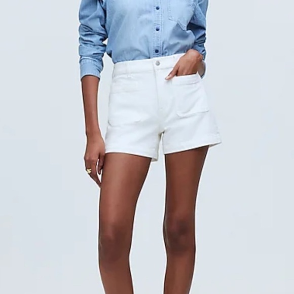 Madewell tile white The Denim Emmett Short: Patch Pocket Edition - Picture 2 of 6